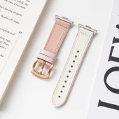Xiaomi Bracelet 8Pro Gümüş Konnektörlü Kayış - Pirinç Beyazı ve Açık Pudra - 1