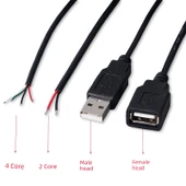 USB Erkek Dirsekli Uzatma Kablosu - 2 Çekirdek - 0.3 Metre - 4