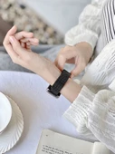Xiaomi Bileklik 8/9 Pro Uyumlu Milanese Kordon - Radyum Oyma Yumuşak Mavi Küçük Dinozor - 6