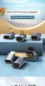 Yan Bükümlü Type-C - Type-C Dişi Adaptör [240W/40G/8K] - 5