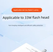 Redmi Note 13 Pro+ 120W Hızlı Şarj Aleti - 2 Metre Kablolu - 7