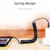 Type C - Apple PD Stereo Dirsek - Düz Yaylı Hızlı Şarj Kablosu - Uzun - 4