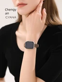 Apple Watch S6/S5/S4/SE 40mm için Deri Kordon - Süt Kayısı Baharatlı Fındık Kırmızı Kahve - 2