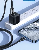 USB Magic Siyah 1.2m Hasır Örgülü Süper İletken Bakır Kablo (1 Alana 1 Bedava) - 11