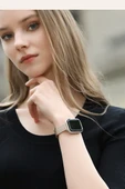 Apple Watch S6/S5/S4/SE 40mm için Deri Kordon - Süt Kayısı Baharatlı Fındık Kırmızı Kahve - 11