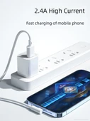 iPhone iPad Dirsek Uçlu Hızlı Şarj Data Kablosu - 2.0 Metre - 1 Alana 1 Bedava - 3