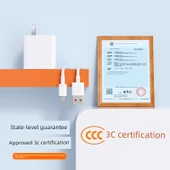 Type-C 6A 100W Süper Hızlı Şarj Data Kablosu - 1m Beyaz - 1 Alana 1 Bedava - 3