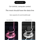 RGB Işıklı Yıldızlı Gökyüzü USB - Apple Şarj ve Data Kablosu - 2 Metre - 4