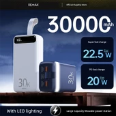 30000mAh Powerbank - Beyaz [12W Yavaş Şarj, Çift Giriş Çift Çıkış] - 2
