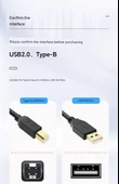 PLC Programlama USB Kablosu - 3m - Kare Data Hattı - Çift Manyetik Halka - Üst Düzey - 11