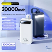 30000mAh 22.5W Hızlı Şarj Powerbank - Beyaz Paket [5A Hızlı Şarj Kablolu] - 3