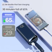 30000mAh 22.5W Hızlı Şarj Powerbank - Beyaz Paket [5A Hızlı Şarj Kablolu] - 4