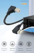 0.5m Yazıcı Data Kablosu - [A Sağ-B Sol] 2628AWG Çekirdekli + Çift Katmanlı Korumalı + Topraklı - 3