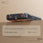 Remax Tape Design 10000mAh 20W Hızlı Şarj Powerbank - Siyah - 5