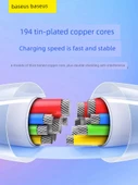 Çift Başlıklı Type-C Data Kablosu PD100W Hızlı Şarj - Nebula Mor 1m (Bir Alana Bir Bedava) - 4