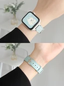 Redmi Watch 5 Lichi Desen Atina Siyahı Deri Kordon (Model 2) - 3