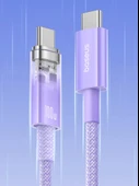 Çift Başlıklı Type-C Data Kablosu PD100W Hızlı Şarj - Nebula Mor 1m (Bir Alana Bir Bedava) - 6