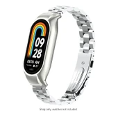 Xiaomi Mi Band 4/3 Uyumlu Çelik Kordon - Gümüş - 1