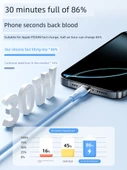 1.2m Beyaz USB Hızlı Şarj Data Kablosu (Model 1) - 2