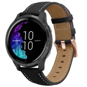 Garmin Venu 2s Siyah Deri Kordon - Rose Gold Tokalı - 5