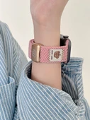 Apple Watch 38mm S3/2/1 Uyumlu Bordo Naylon Örgü Kordon - 6