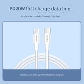 1.8m Apple MFi Sertifikalı PD Hızlı Şarj Lightning Kablosu - 1