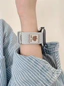 Apple Watch 38mm S3/2/1 Uyumlu Bordo Naylon Örgü Kordon - 2