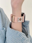 Apple Watch 38mm S3/2/1 Uyumlu Bordo Naylon Örgü Kordon - 5