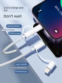 2si1 Arada USB Hızlı Şarj Örgülü Kablo 1 Metre - 5