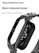 Xiaomi Mi Band 9 Seramik Uyumlu Çelik Kordon - Parlak Siyah - 3