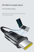 USB-C - Type-C Hızlı Şarj Kablosu 100W - 2m Parlak Beyaz - 10