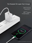 40W Hızlı Şarj Aleti - Çift Type-C Şarj Kablosu 5A Fildişi Beyaz 2 Metre - 3
