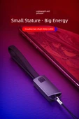 Anahtarlık Tasarımlı Telefon Şarj ve Data Kablosu - 0.2M - USB-C - Siyah - 7