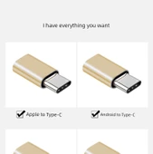 Çoklu Arayüz USB Adaptörü - Android - Type-C Siyah Alaşım - 8