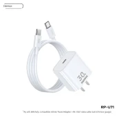 30W GaN Seyahat Adaptörü ve Data Kablosu Seti - Ölçü Aleti Beyaz - 6