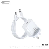 30W GaN Seyahat Adaptörü ve Data Kablosu Seti - Ölçü Aleti Beyaz - 2