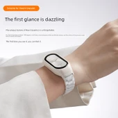 Xiaomi Mi Band 9 Seramik Kordon - Çelik Arası Seramik Gümüş Siyah (Özel Versiyon) - 4