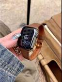 Xiaomi Bracelet 8pro Kahve Kahverengi Deri Kordon ve Ekran Koruyucu Film - 3