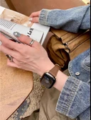 Xiaomi Bracelet 8pro Bej Deri Kordon ve Ekran Koruyucu Film - 4