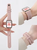Xiaomi Bracelet 8 Pro Silikon Kordon - Kayısı Rengi - 5