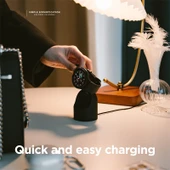 Samsung Watch 7/FE/Ultra için Silikon Şarj Standı - Gece Mavisi - 11