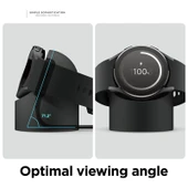 Samsung Watch 5 40/44mm için Silikon Şarj Standı - Açık Mavi - 9