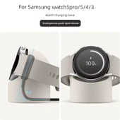 Samsung Watch 5 40/44mm için Silikon Şarj Standı - Açık Mavi - 5