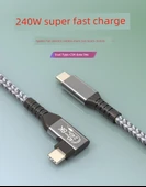 240W Type-C Data Kablosu - 1.5m - Düzden Yana Bükümlü - 7