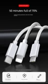 Üçlü USB 2.0 Data Kablosu - 2 Metre - Beyaz (Tekli Paket) - 7