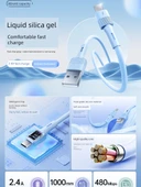 Leya RC-C093 Silikon Hızlı Şarj Data Kablosu - 1 Metre Gece Siyahı (Android/Micro) - 4