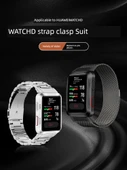 Huawei Watch D Gümüş Çelik Manyetik Atlama Tokalı Hava Yastıklı Kapaklı Kordon - 2