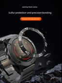 Garmin Fenix 5/5 Plus Uyumlu Gümüş Çerçeveli Siyah Yazılı Havacılık Alaşımlı Metal Halka ve 5 Adet Siyah Toz Tıkacı - 9