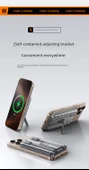 Manyetik Kablosuz Powerbank 5000mAh - Altın - 9