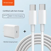 BASEUS PD 35W Şarj Başlığı + 2.0m Çift Type-C iPhone 15-16 Kablosu - 1